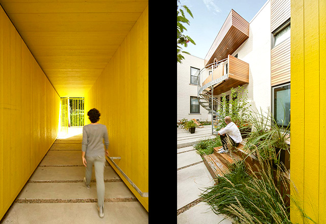 le corridor et la terrasse intérieur