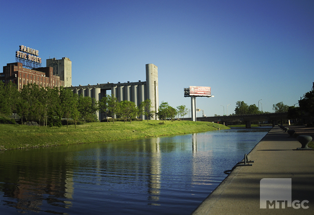 The lachine canal next to the highway