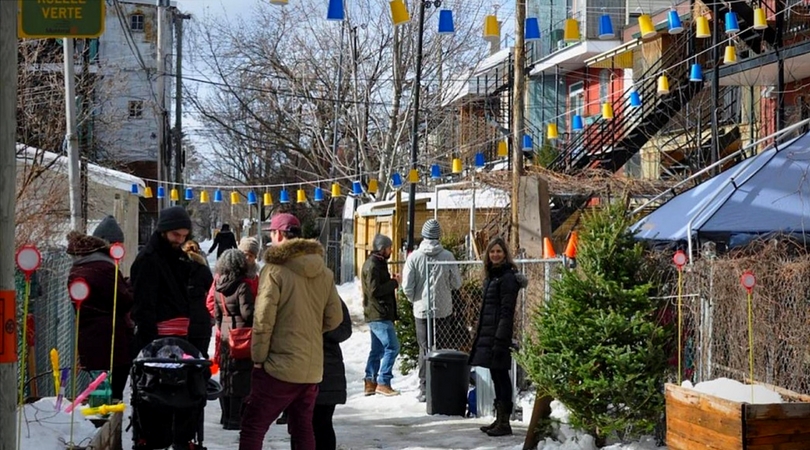 ruelle hiver fete voisins