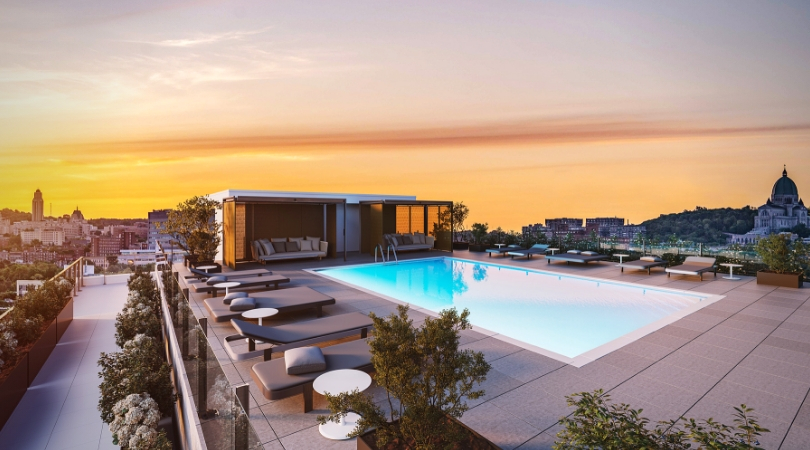 westbury montréal la piscine sur la terrasse