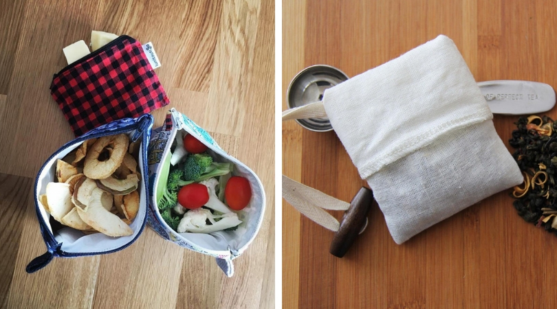 zéro déchet sac a collation et sandwiches en tissu poche de thé en tissu lunitouti